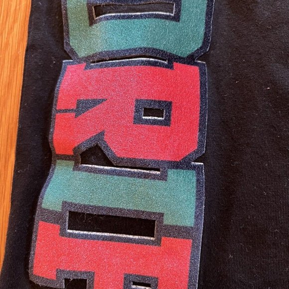 Eternity BC/AD Men Black Drip Embroidered 3D SHARK MOUTH Logo Tshirt Xl Cotton - Picture 6 of 12